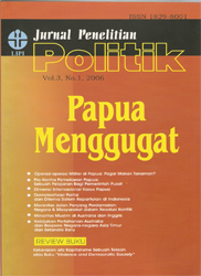 Jurnal Penelitian Politik Vol. 3 No. 1 Tahun 2006