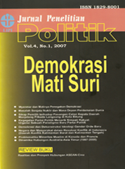 Jurnal Penelitian Politik Vol. 4 No. 1 Tahun 2007